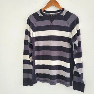 💘Amplify Striped Long Sleeve Crew Neck Top Men's Size Medium